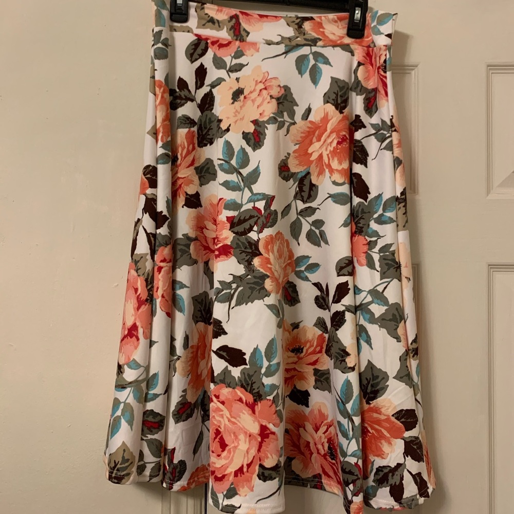 Floral Midi Swing skirt